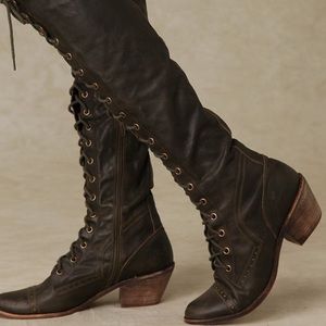 Jeffrey Campbell x free people lace up boots